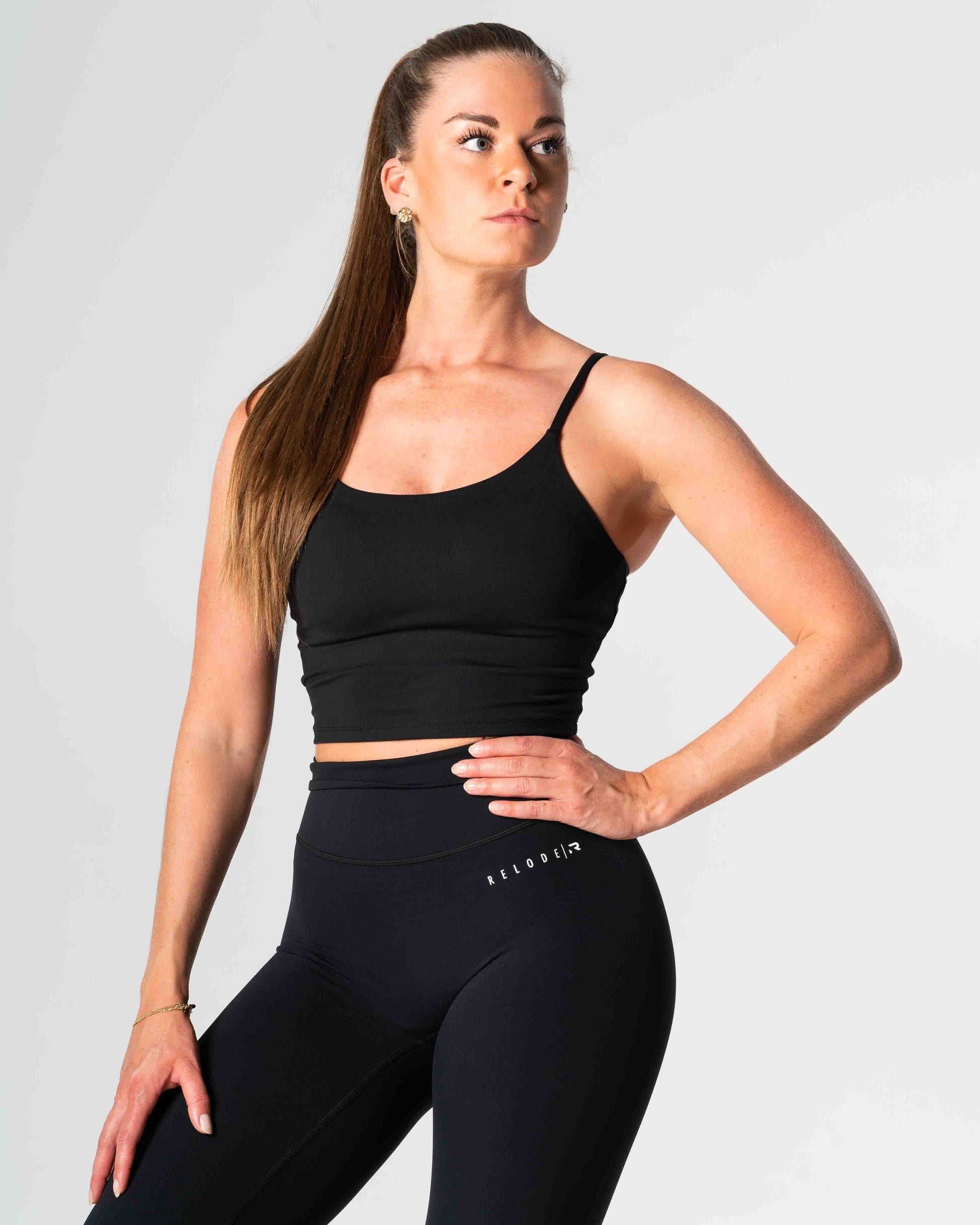 RELODE Core Crop Top/Træningstop - Sort