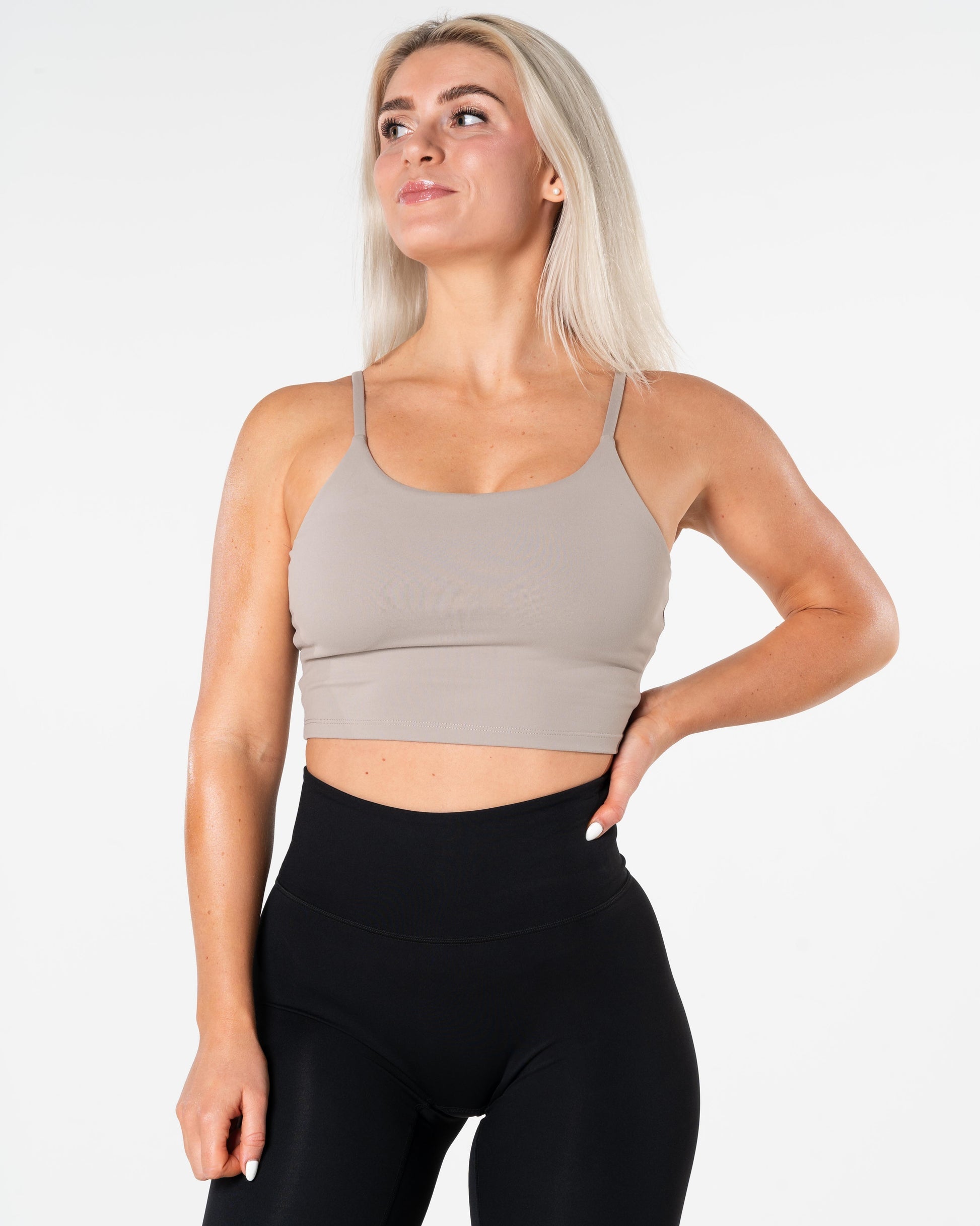 RELODE Core Crop Top/Træningstop - Beige