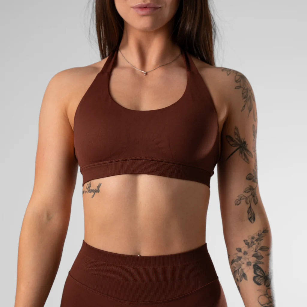 You Against You Embrace Halterneck - Brown
