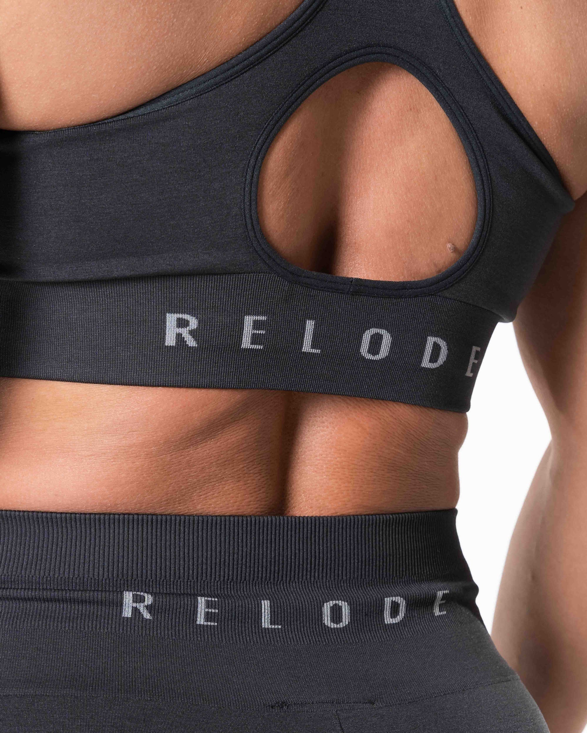 RELODE Prime Scrunch Top/Sports-BH - Mørkegrå