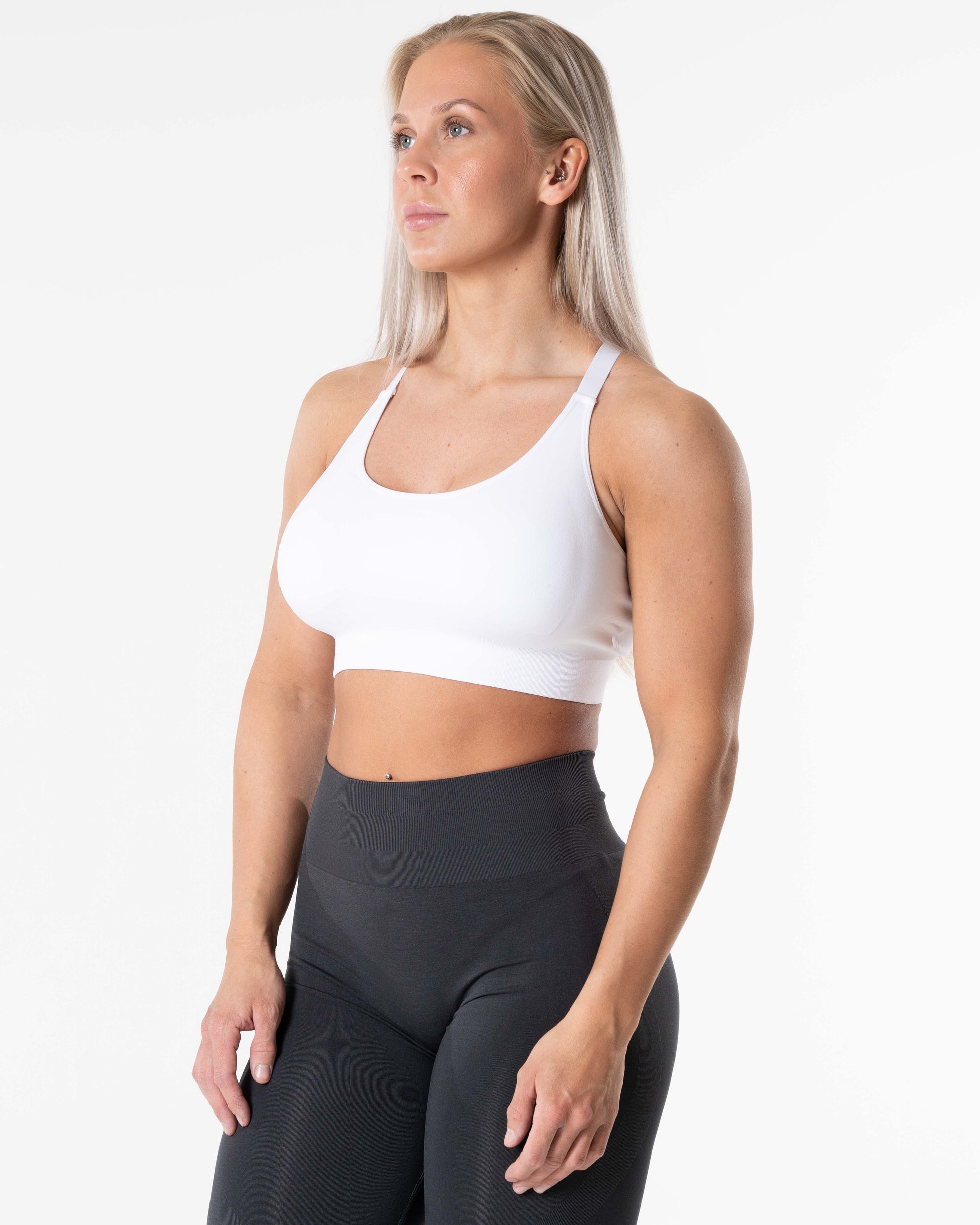 RELODE Prime Scrunch Top/Sports-BH - Hvid