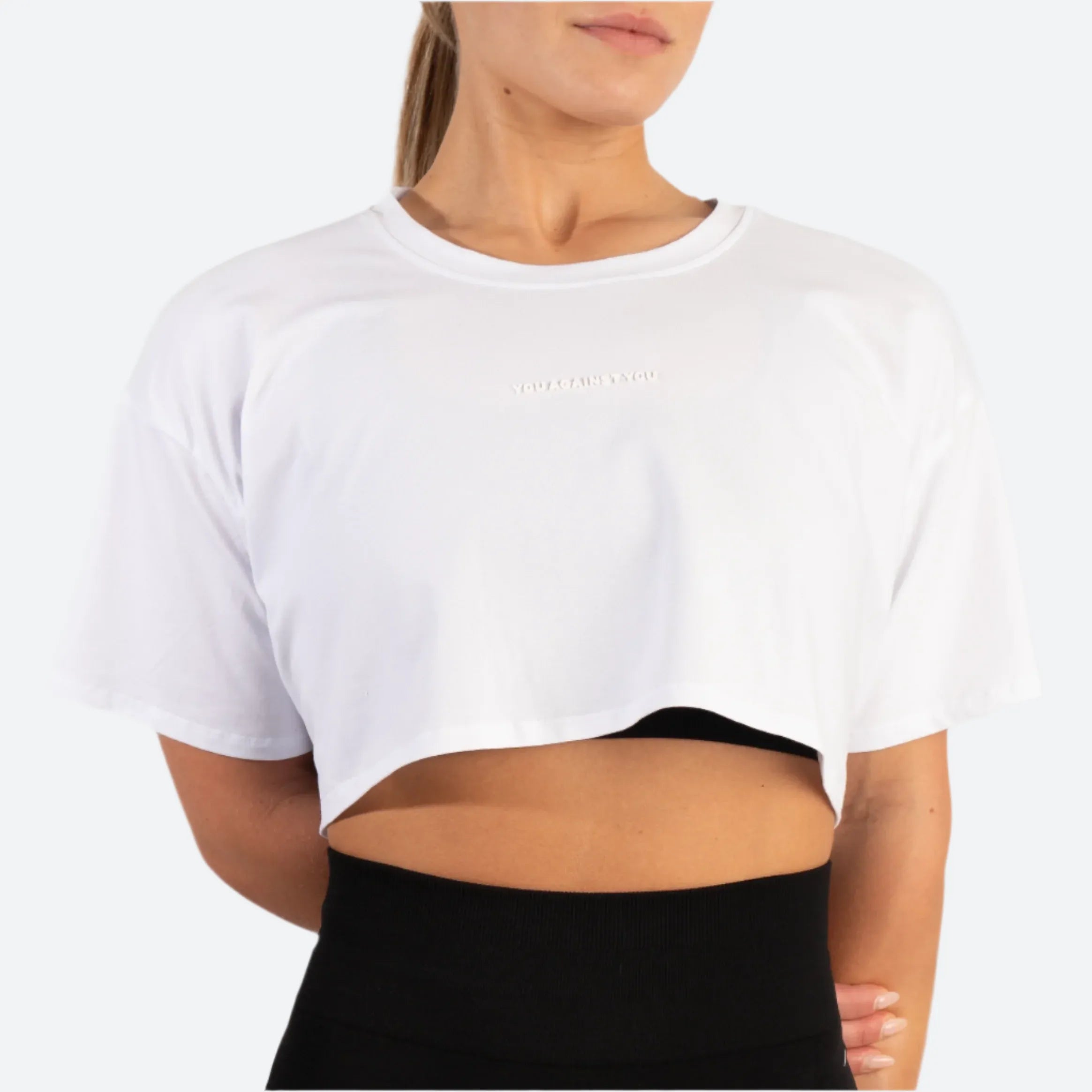 You Against You Elevate Crop Top/Träningstopp - White