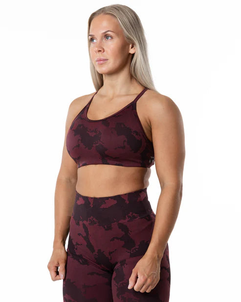 RELODE Prime Seamless Camo Top/Træningstop - Rød