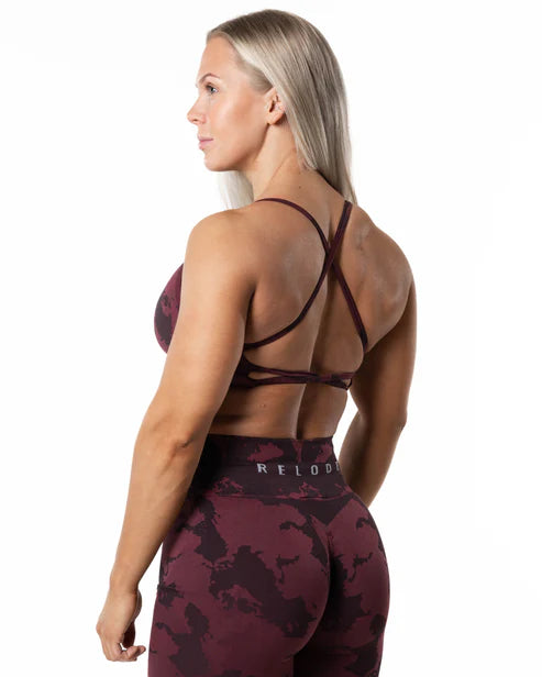 RELODE Prime Seamless Camo Top/Træningstop - Rød