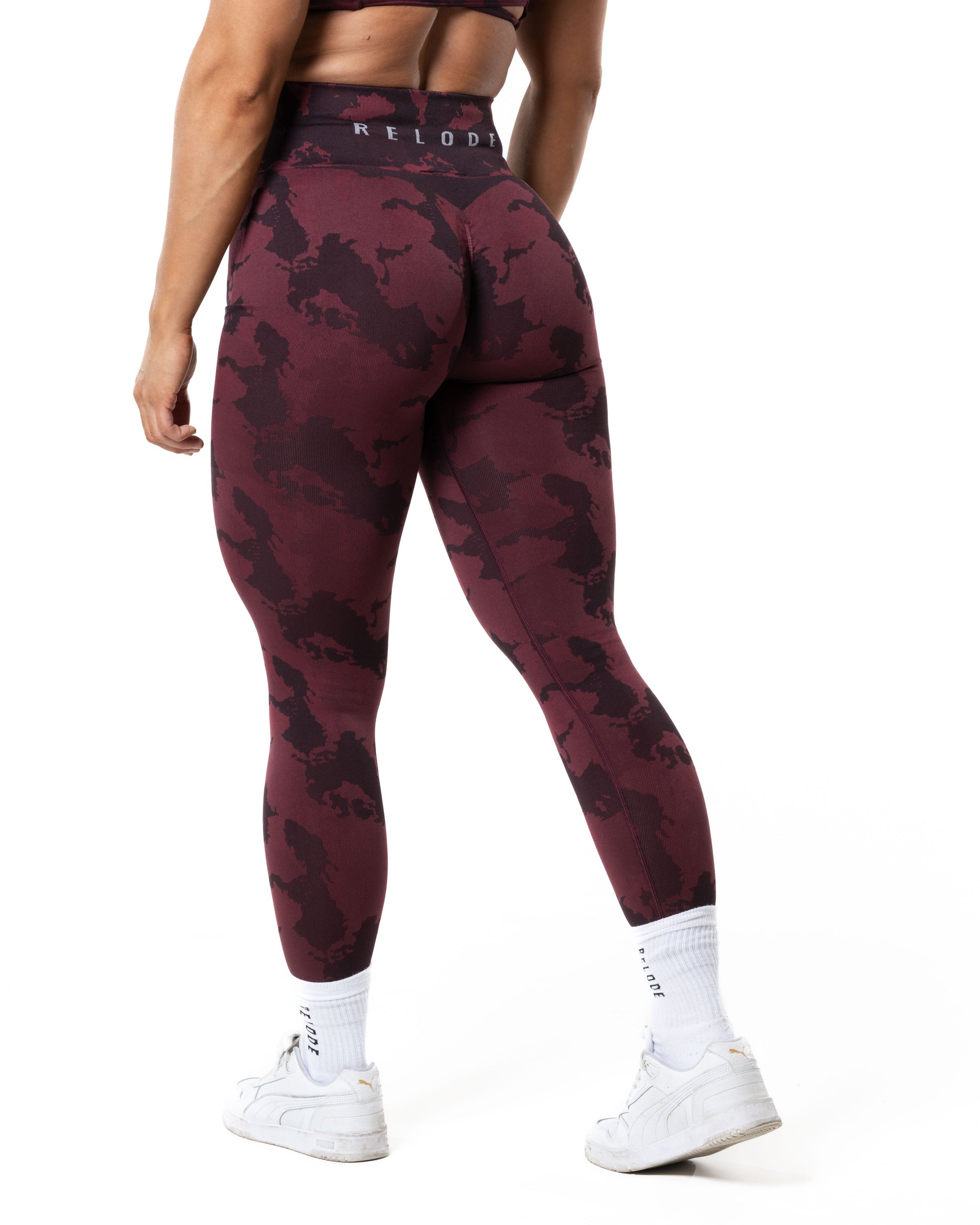 RELODE Prime Scrunch Camo Tights/Träningstights - Röd