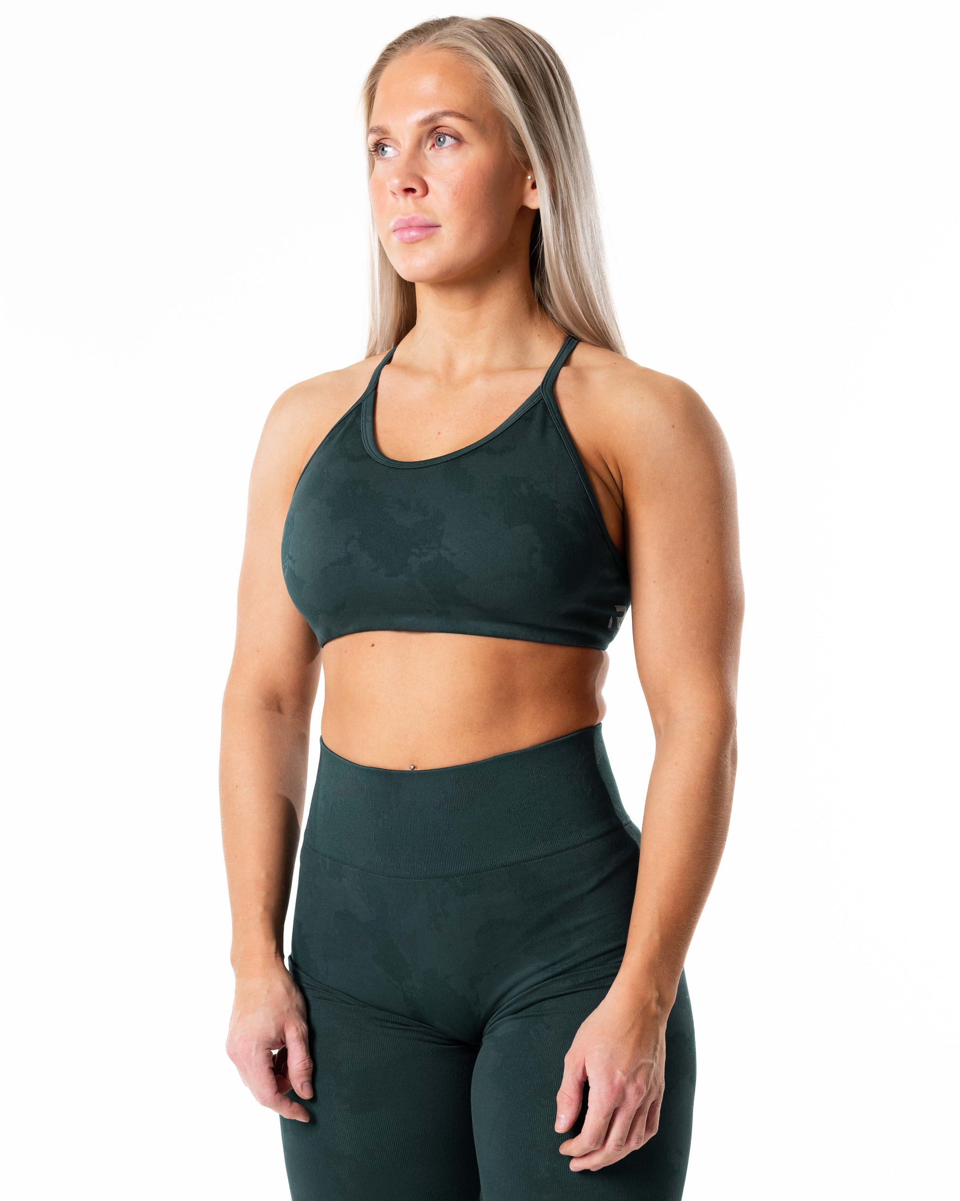 RELODE Prime Seamless Camo Top/Sports-BH - Blågrøn