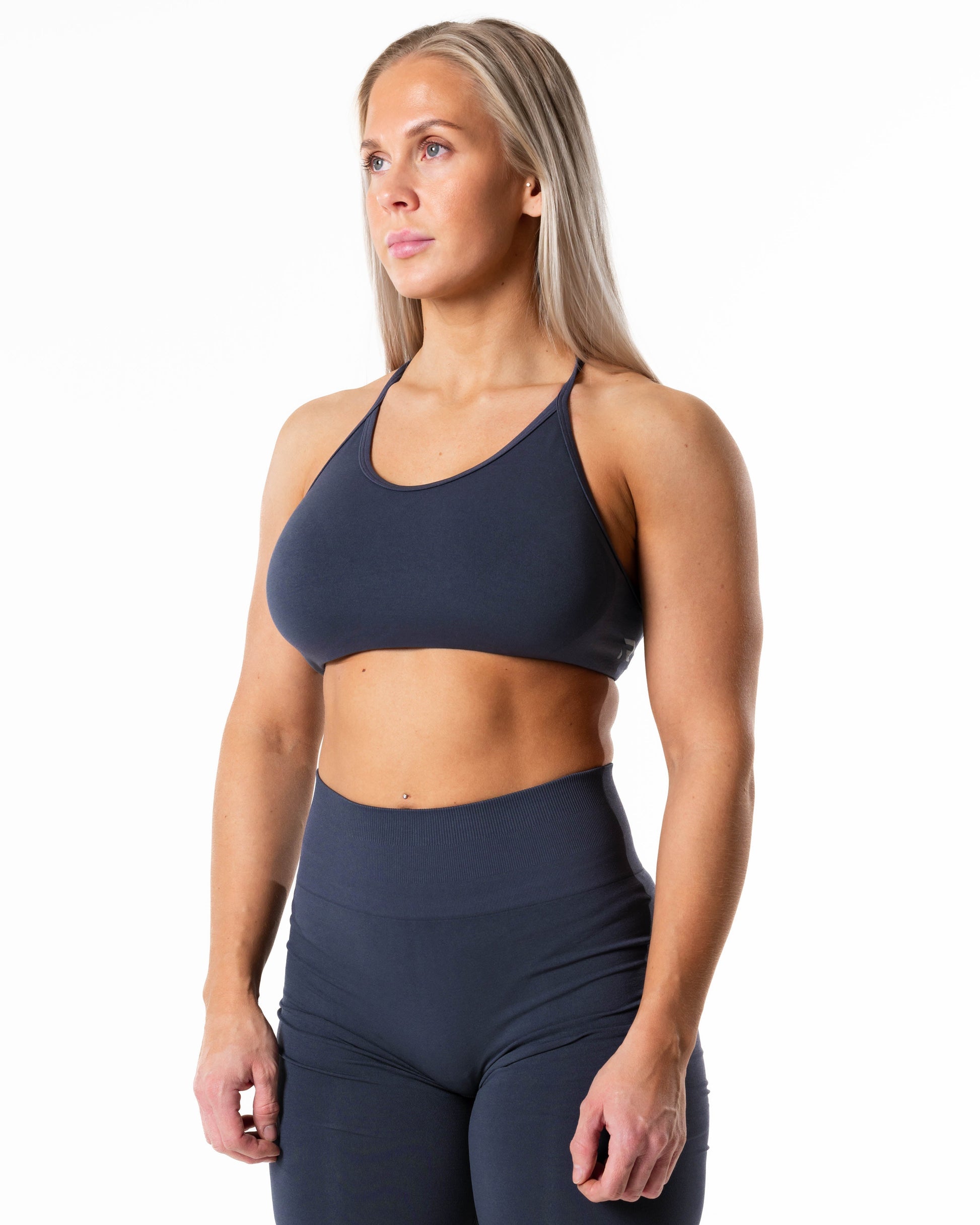 RELODE Prime Seamless Top/Sports-BH - Støvet Blå