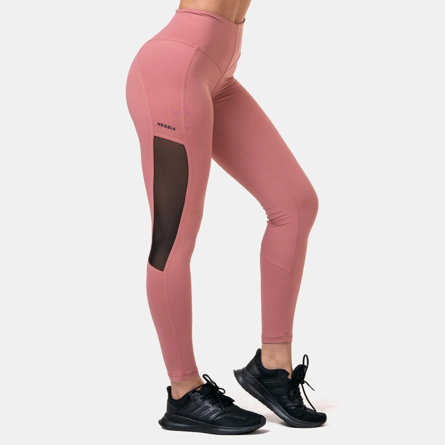 NEBBIA High Waist Mesh Tights/Träningstights, old rose