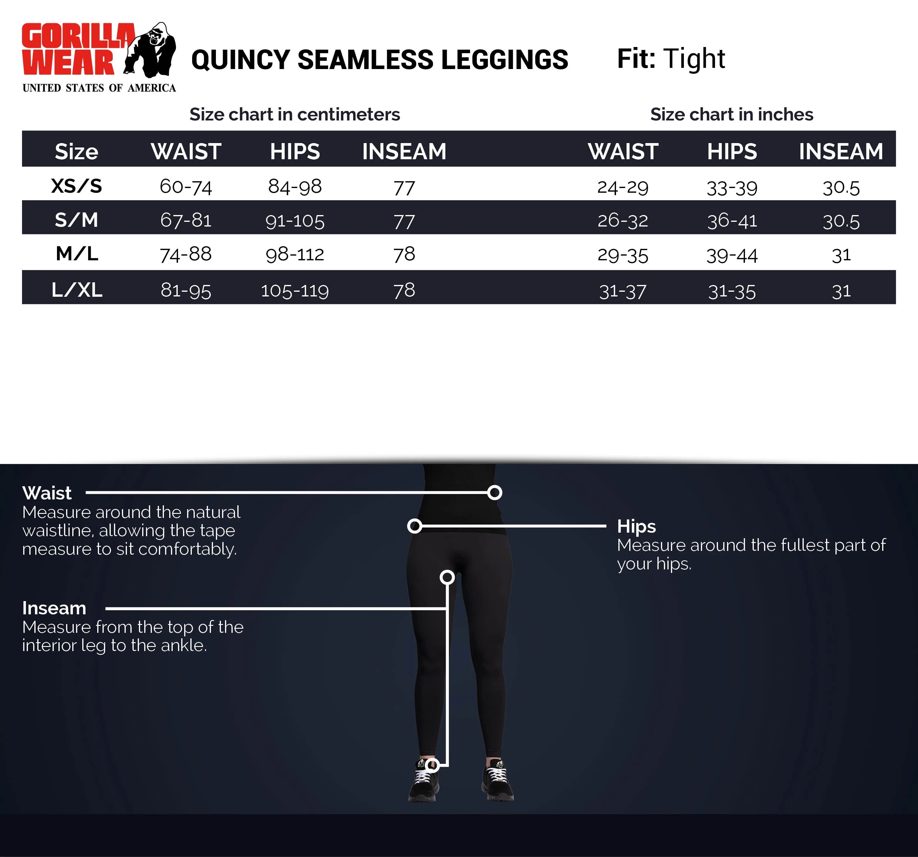 Gorilla Wear Quincy Seamless Leggings/Træningstights, gråmeleret