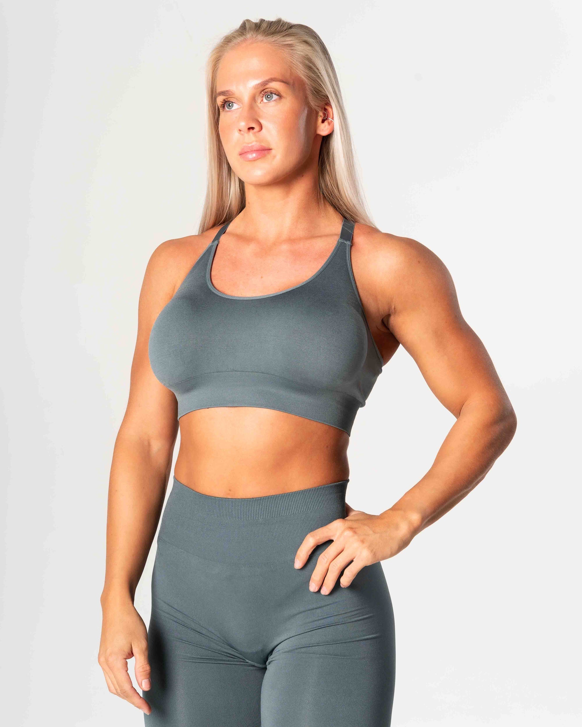 RELODE Prime Scrunch Top/Sports-BH - Grøn