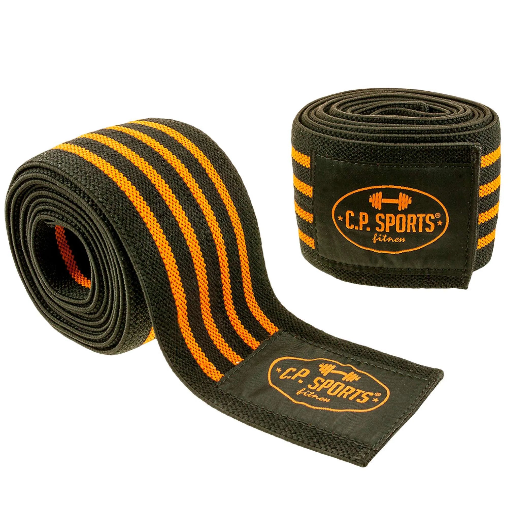 CP Sports knæbind, sort/orange, 2 m