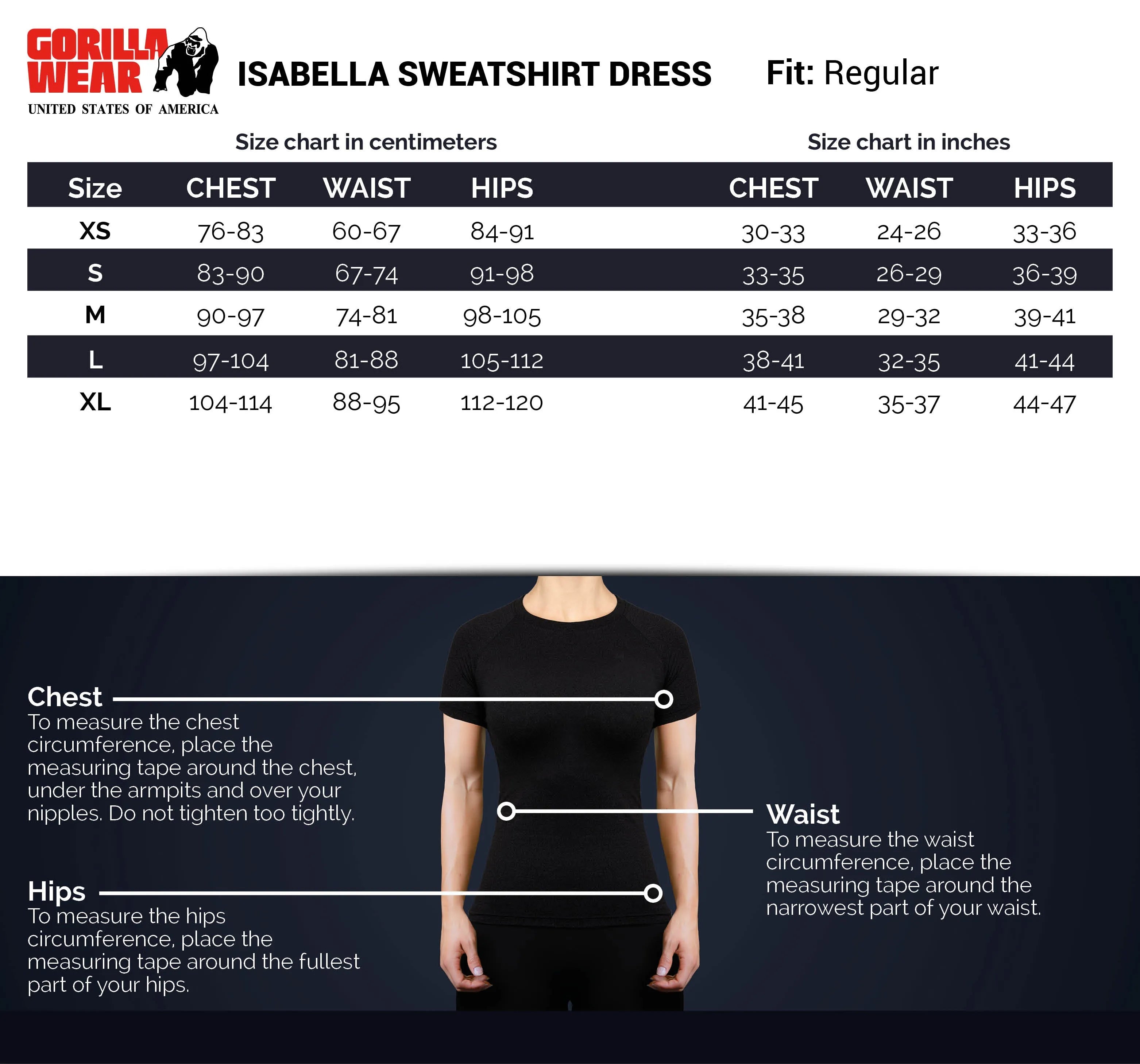 Gorilla Wear Isabella sweatshirt/træningskjole, beige