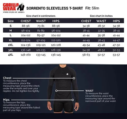 Gorilla Wear - Sorrento Sleeveless T-Shirt, black