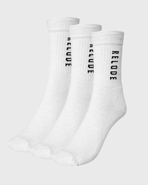 RELODE Training Socks 3-pack - Vit