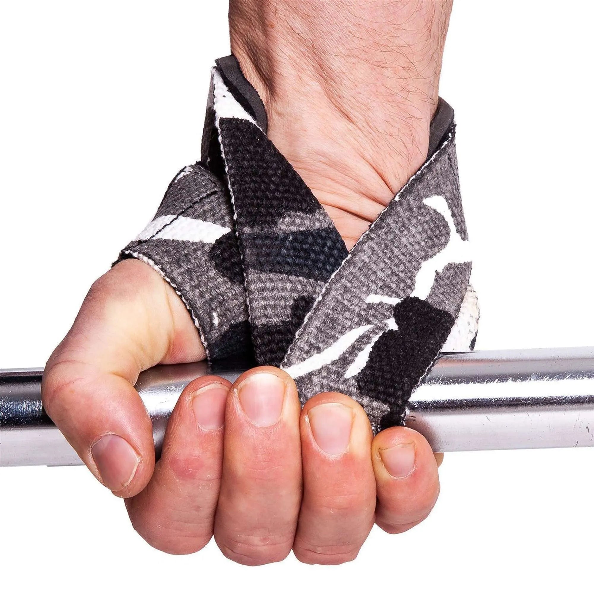 CP Sports Figur 8-stropper - Løftestropper, hvid camo